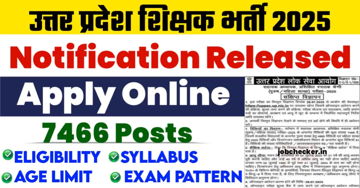 UPPSC Assistant Teacher TGT Recruitment 2025