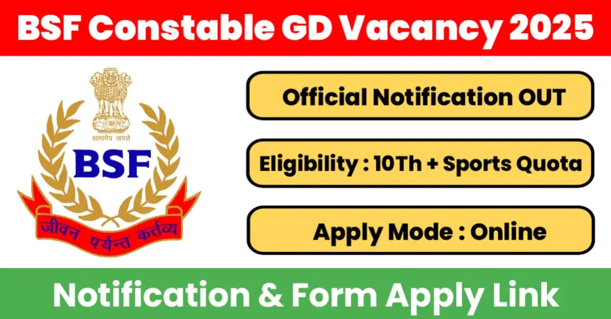 BSF Constable General Duty Recruitment 2025