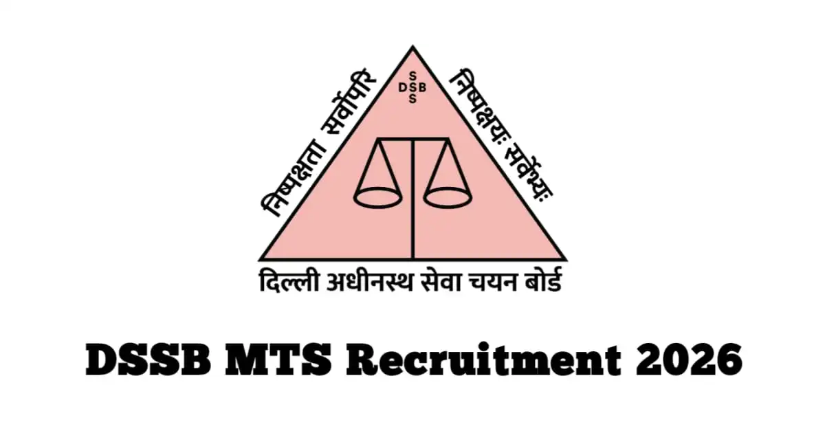 DSSSB MTS Recruitment 2026